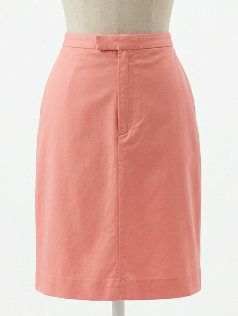 BANANA REPUBLIC Salmon Pink Stretch Cotton Flat Front Pencil Skirt Size 4